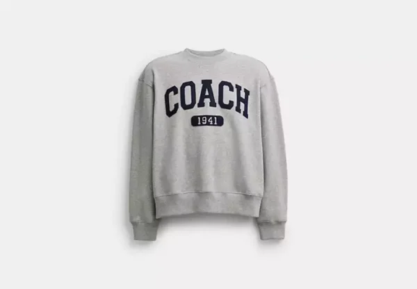 sporty signature boyfriend crewneck sweatshirt