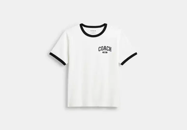 sporty signature classic 70 s t shirt in organic cotton