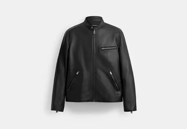leather racer jacket