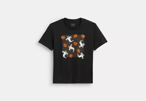 pumpkin and ghost signature classic t shirt