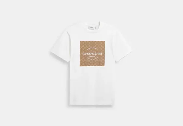 signature square t shirt in organic cotton