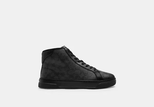 high line high top sneaker in signature canvas