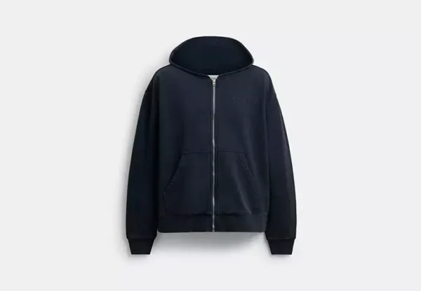 garment dyed zip hoodie