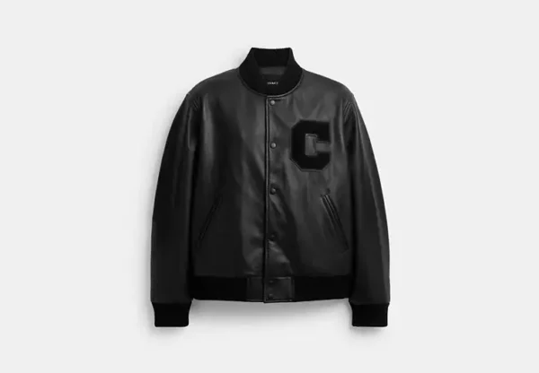 leather varsity jacket