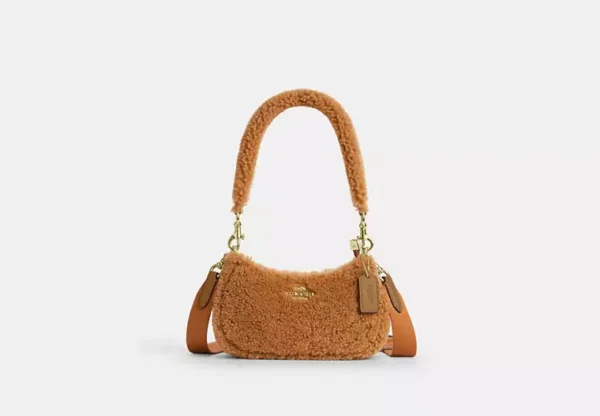 teri mini crossbody bag in shearling