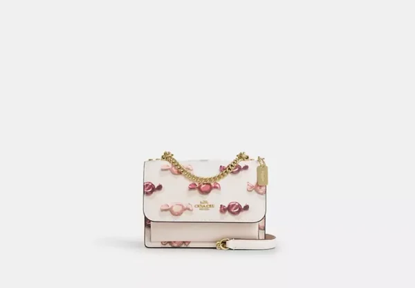 mini klare crossbody bag with candy print