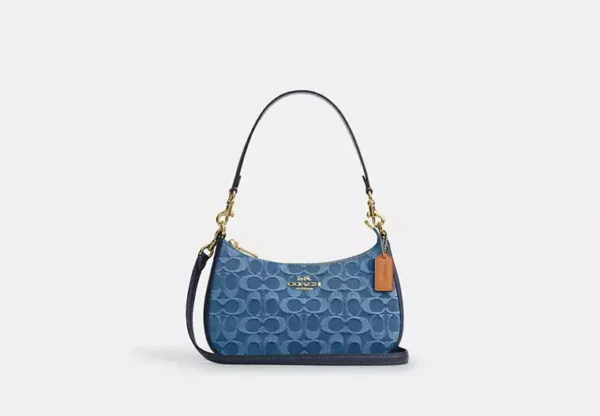 teri shoulder bag in signature denim