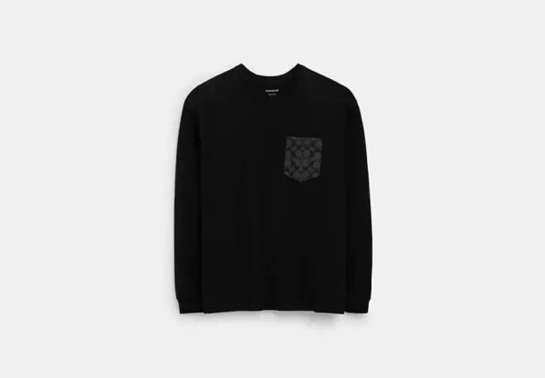 signature long sleeve t shirt in organic cotton