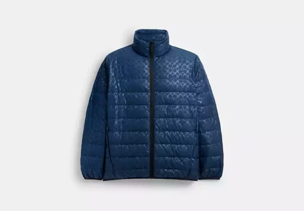lightweight down jacket in recycled polyester
