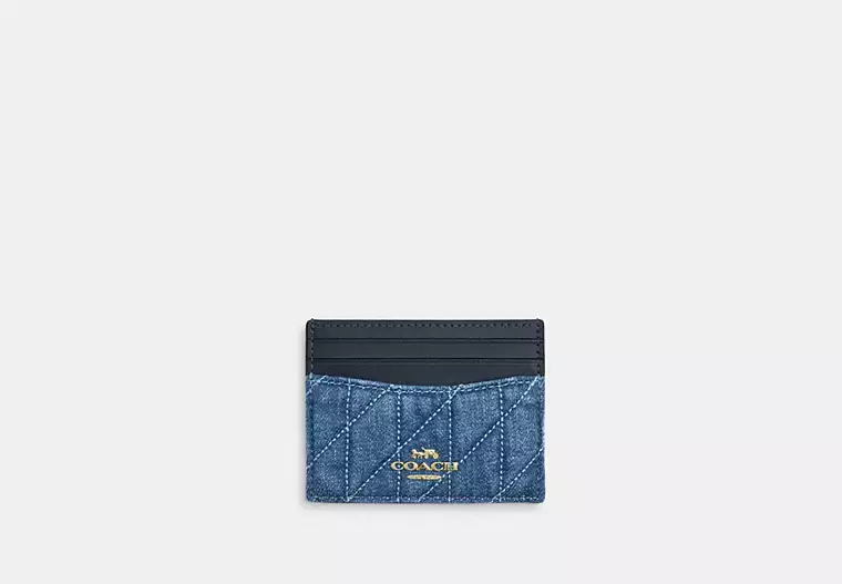 slim id card case in regenerative cotton with quilting slim id card case in regenerative cotton with quilting