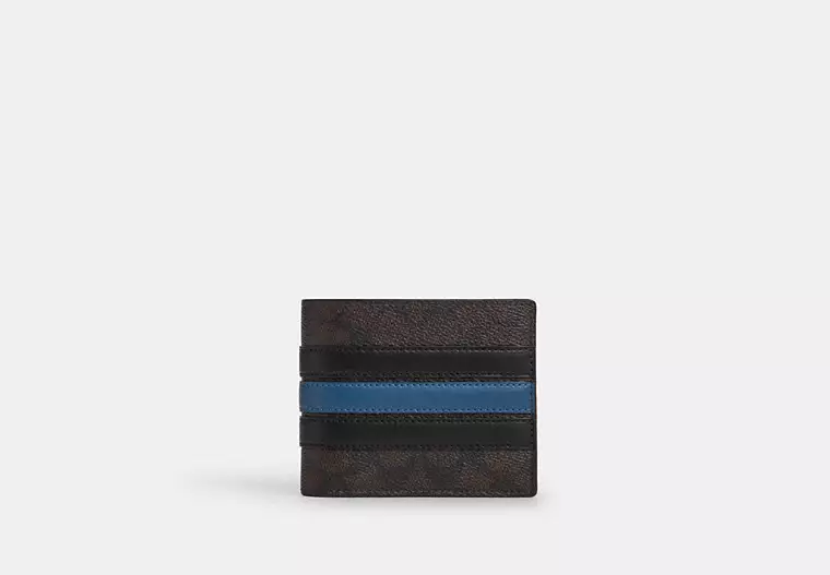 3 in 1 wallet in signature canvas with varsity stripe 3 in 1 wallet in signature canvas with varsity stripe