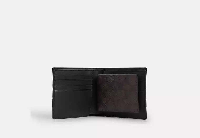 3 in 1 wallet in signature canvas with varsity stripe 3 in 1 wallet in signature canvas with varsity stripe