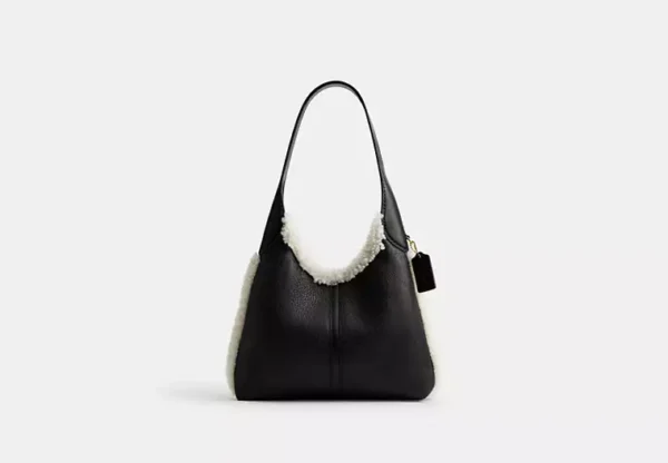 brooklyn shoulder bag 28 in shearling