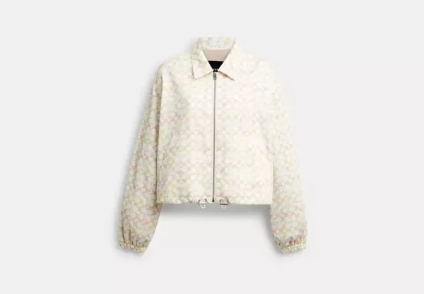 signature blouson windbreaker in recycled polyester