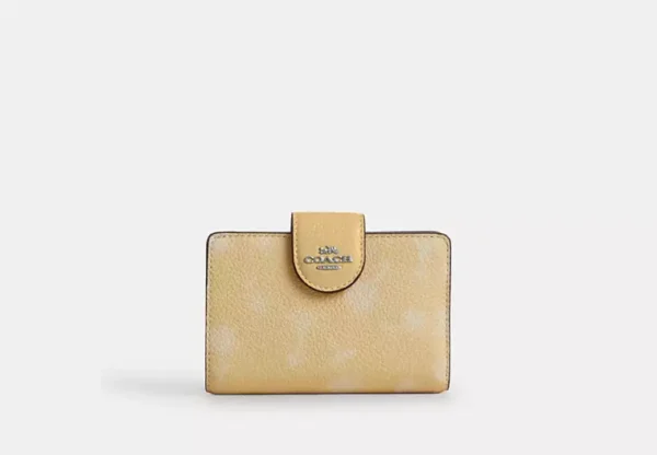 medium corner zip wallet with floral print