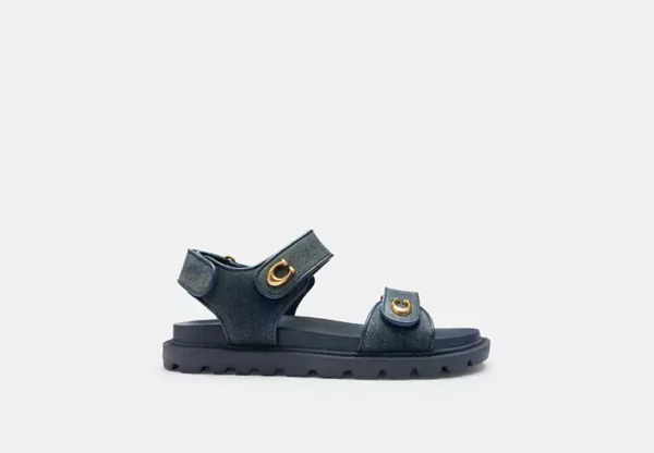 brynn sandal in loved denim