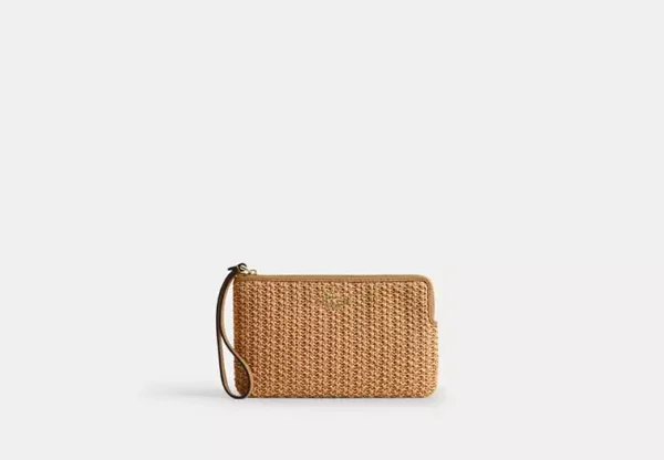 large corner zip wristlet